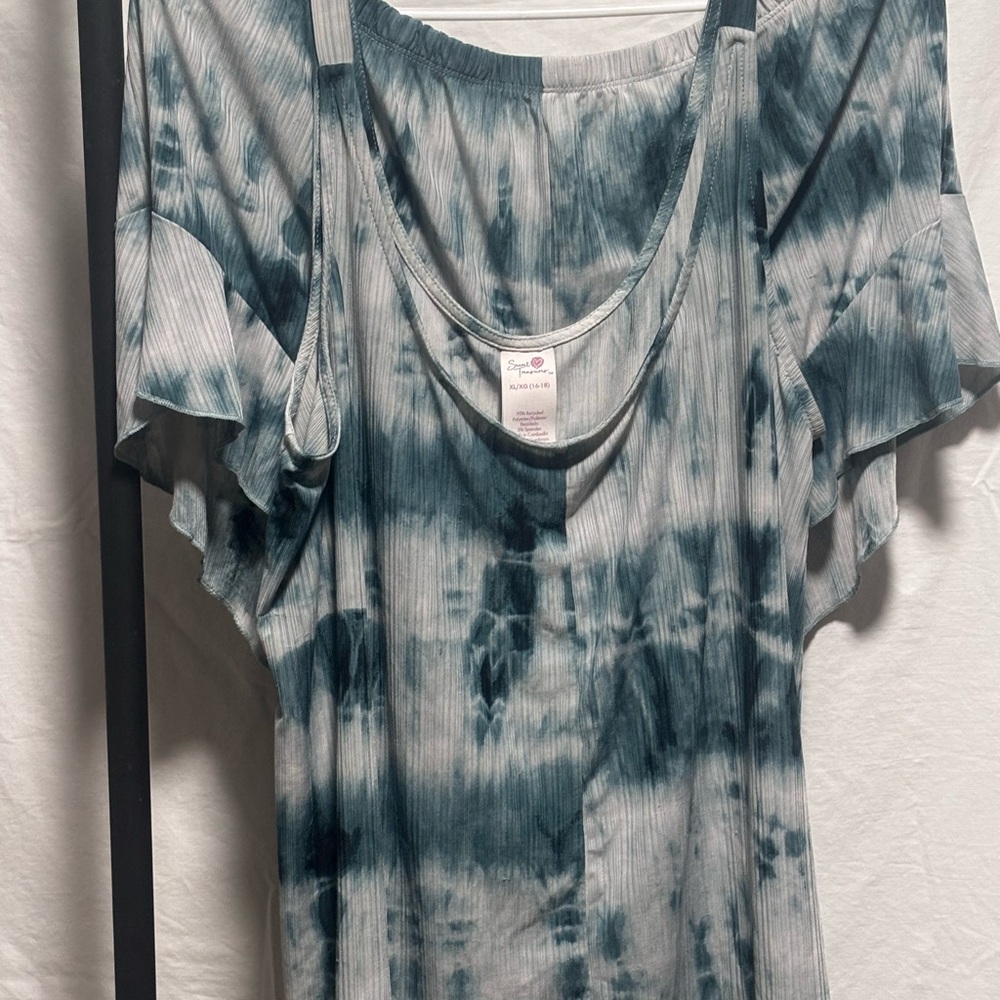Secret Treasures Tie-Dye Teal 2 piece pj
